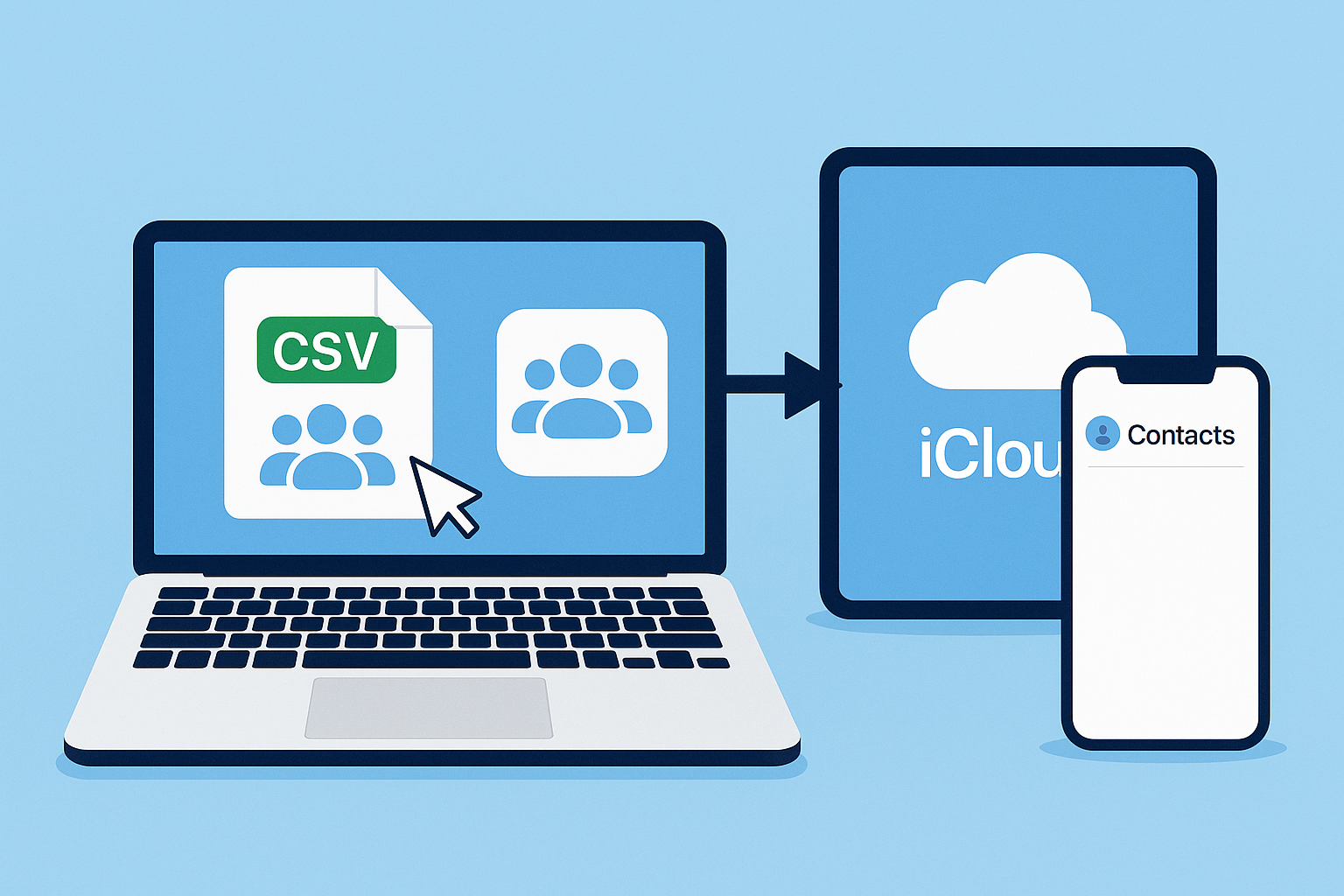 Importing Contacts to iCloud Process