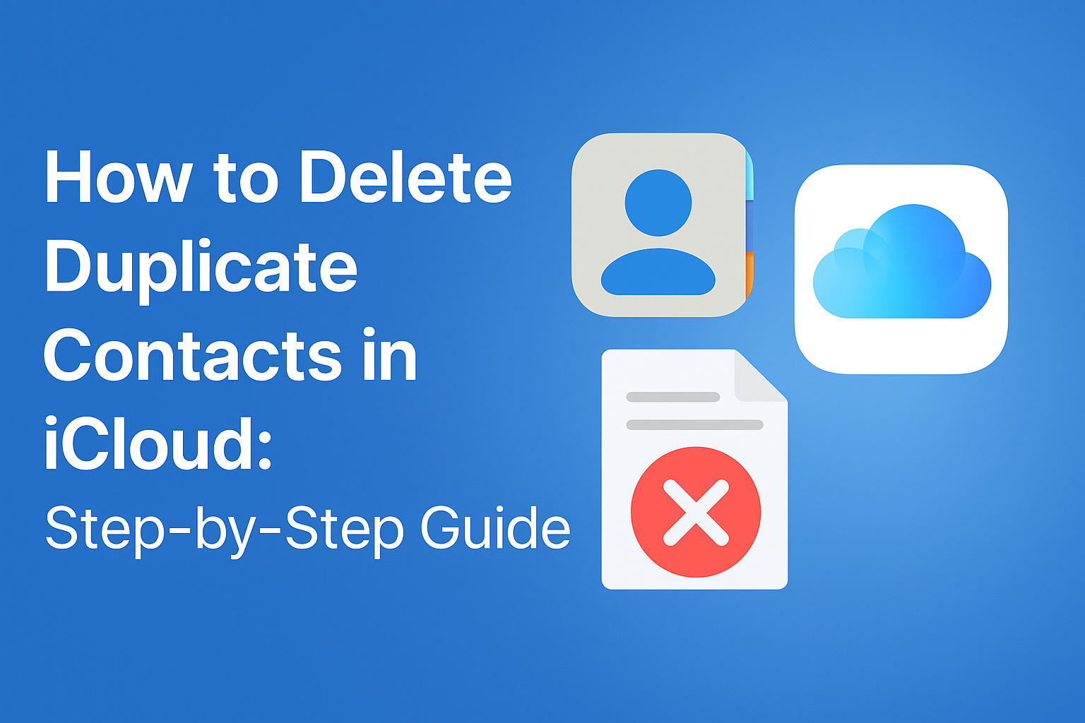 delete duplicate contacts in icloud