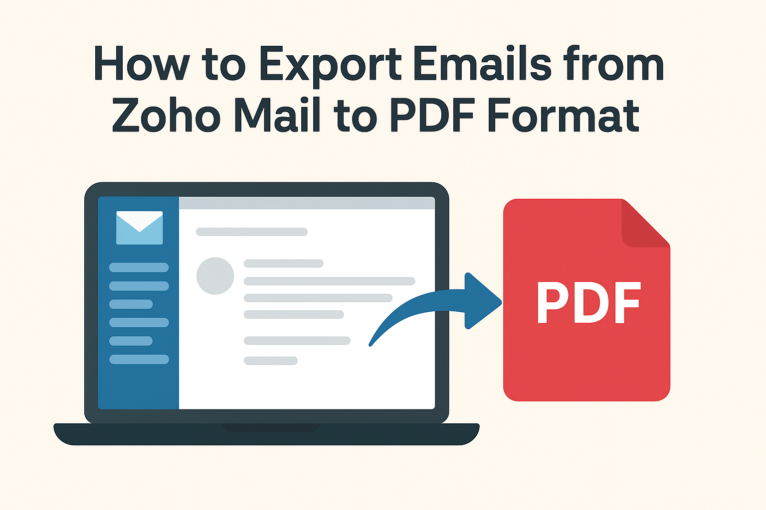Exporting Zoho Mail to PDF